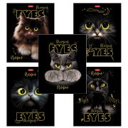 Тетрадь А5 48 л., HATBER скоба, клетка, матовая ламинация, 3D-лак, «Волшебные глаза» (микс), 088313, 48Т5лолВ1