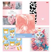 Тетрадь А5 48 л., HATBER скоба, клетка, обложка картон, «Для девочек_Выпуск №1» (микс), 087341, 48Т5В1