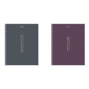 Тетрадь А5, 80 л., HATBER, гребень, клетка, Soft-touch ламинация, «Криптография» (микс в спайке), 090314, 80Т5лВ1гр