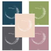 Тетрадь обложка пластик с печатью, А5, 80 л., скоба, линия, HATBER, «Минимализм и точка» (микс), 090202, 80Т5В2пл