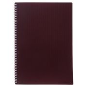Тетрадь обложка пластик, А4, 80 л., гребень, клетка, HATBER, «VELVET» Бордо, 081564, 80Т4В1гр_01606
