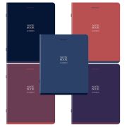 Тетрадь А5, 48 л., BRAUBERG, скоба, клетка, SoftTouch, «NoteBookMono», (микс в спайке), 405325