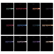 Тетради предметные, КОМПЛЕКТ 12 ПРЕДМЕТОВ, 48 л., обложка картон, BRAUBERG «КЛАССИКА BLACK», 405162