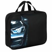 Папка на молнии с ручками BRAUBERG KIDS А4, 1 отделение, полиэстер, 80 мм, «Dark car», 273315