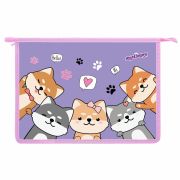 Папка для тетрадей ЮНЛАНДИЯ А4, 1 отделение, пластик, на молнии, «Best fellows», 273348