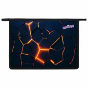 Папка для тетрадей ЮНЛАНДИЯ А4, 1 отделение, пластик, на молнии, «Volcano split», 273350