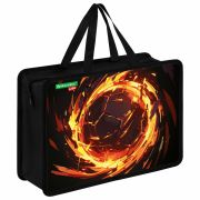 Папка на молнии с ручками BRAUBERG KIDS А4, 1 отделение, пластик, 100 мм, «Fire split», 273378