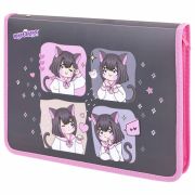 Папка для труда на молнии ЮНЛАНДИЯ А4, 1 отделение, откидная планка, органайзер, «Anime dreamer», 273393