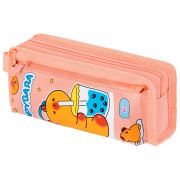 Пенал ЮНЛАНДИЯ ЮНИОР, 2 отделения, с ручкой, полиэстер, «Capybara», 21х8х6 см, 273814