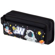 Пенал ЮНЛАНДИЯ ЮНИОР, 2 отделения, с ручкой, полиэстер, «Astronaut», 21х8х6 см, 273816