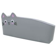 Пенал ЮНЛАНДИЯ ЮНИОР, 1 отделение, искусственная кожа, «Gray kitty», 20х9х7 см, 273819