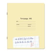 Тетрадь ПРОПИСЬ № 3 12 л. косая линия с ДОПОЛНИТЕЛЬНОЙ ГОРИЗОНТАЛЬНОЙ, со справочным материалом, ЮНЛАНДИЯ, 404853
