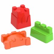 Формочки для песка «Крепость», набор 3 шт, размер единицы 9,5x8,5x2 см, НОРДПЛАСТ, 81