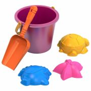 Набор для игр в песке: ведерко, совочек, 3 формочки «Морские», НОРДПЛАСТ, 44
