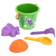 Набор для игр в песке: ведерко, совочек, грабельки, 2 формочки «Ассорти», НОРДПЛАСТ, 181