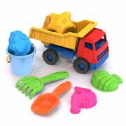 Набор для игр в песке: грузовик «Медвежонок», ведерко, совок, грабельки, 4 формочки, НОРДПЛАСТ, 431708