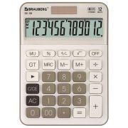 Калькулятор настольный BRAUBERG DC-118-BG (175х126 мм), 12 разрядов, двойное питание, бежевый, 272963