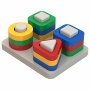 Игра-сортер дидактическая «Веселые фигурки», пластиковая, 12 элементов, НОРДПЛАСТ, 801