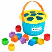 Игра-сортер дидактическая «Ведерко-сортер», пластиковая, 12 формочек, НОРДПЛАСТ, 310
