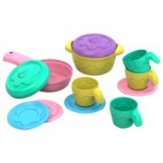 Набор игрушечной посуды «Маленькая хозяйка» 12 предметов, пластик, цвета ассорти, НОРДПЛАСТ, ШКД05