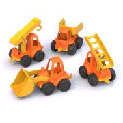 Машины игрушечные в наборе СТРОИТЕЛЬНАЯ ТЕХНИКА «Нордик», пластик, 4 шт., 21x19x9 см, НОРДПЛАСТ, 221
