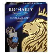 Чай RICHARD «Royal Earl Grey» черный цейлонский с бергамотом, 100 пакетиков по 2 г, 610250