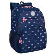 Рюкзак GRIZZLY школьный, анатомическая спинка, 2 отделения, для девочек, «PINK BOWS», 39х30х20 см, RG-568-2/3
