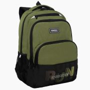 Рюкзак GRIZZLY школьный, анатомическая спинка, 2 отделения, для мальчиков, «RUN», хаки, 45х32х23 см, RU-530-6/3