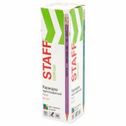 Карандаш чернографитный с ластиком STAFF EVERYDAY BLP-CLR, 1 шт., НВ, цвет корпуса ассорти, 182117