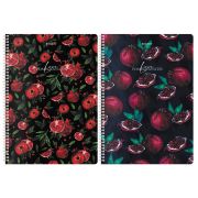 Тетрадь А4, 96 л., BRAUBERG, гребень, клетка, глянцевый лак, «Гранаты» (микс в спайке), 405314