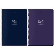 Тетрадь А4, 96 л., BRAUBERG, гребень, клетка, матовая ламинация, «NoteBookMono» (микс в спайке), 405315