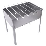 Мангал сборный размер 350х240х350 мм + 6 шампуров в плёнке длина 330 мм, в плёнке, 701724