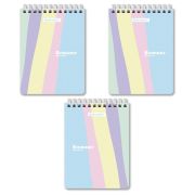 Блокнот МАЛЫЙ ФОРМАТ А6 108х145 мм, 60 л., гребень, картон, клетка, кросс-серия «PASTEL», BRAUBERG, 117033