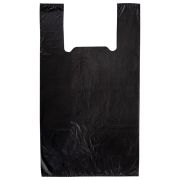 Пакет «майка» КОМПЛЕКТ 100 штук, 28+15х55, ПНД черный, 15 мкм, LAIMA, 700788