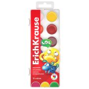 Краски акварельные ERICH KRAUSE «Jolly Friends», 12 цветов, пластиковый пенал, европодвес, 61366