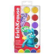 Краски акварельные ERICH KRAUSE «Jolly Friends», 18 цветов, пластиковый пенал, европодвес, 61367