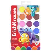 Краски акварельные ERICH KRAUSE «Jolly Friends», 24 цвета, пластиковый пенал, европодвес, 61368