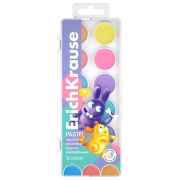 Краски акварельные ERICH KRAUSE «Jolly Friends Pastel», 12 цветов, пластиковый пенал, европодвес, 61370