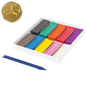 Пластилин классический ЮНЛАНДИЯ «ЮНЫЙ ВОЛШЕБНИК», 10 цветов, 200 г, СО СТЕКОМ, ВЫСШЕЕ КАЧЕСТВО, 105722