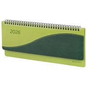 Планинг датированный 2026 305х140 мм BRAUBERG «Bond», под кожу, светло-зеленый, 117221