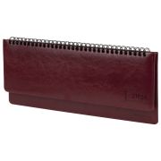 Планинг датированный 2026 305х140 мм BRAUBERG «Imperial», под кожу, бордовый, 117227