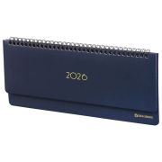 Планинг датированный 2026 305х140 мм BRAUBERG «Select», под кожу, темно-синий, 117231