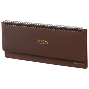 Планинг датированный 2026 305х140 мм BRAUBERG «Select», под кожу, коричневый, 117233