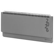 Планинг датированный 2026 305х140 мм BRAUBERG «Up», под кожу, серый, 117236