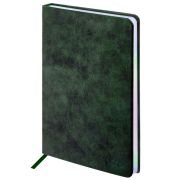 Ежедневник датированный 2026 А5 138х213 мм, BRAUBERG «Ice», под кожу, темно-зеленый, 117391
