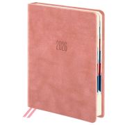 Ежедневник датированный 2026 B6 125х173 мм, GALANT «Vivid», под кожу, розовый, 117411