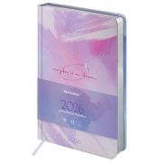 Ежедневник датированный 2026 А5 138x213 мм, BRAUBERG «Vista», под кожу твердый, «Pastel», 117458