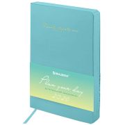Ежедневник датированный 2026, А5, 138x213 мм, BRAUBERG «Pastel», под кожу гибкий, бирюзовый, 117462