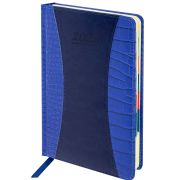 Ежедневник датированный 2026 А5 148х218 мм, GALANT «CombiContract», под кожу, темно-синий, 117486