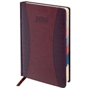 Ежедневник датированный 2026 А5 148х218 мм, GALANT «CombiContract», под кожу, коричневый, 117487